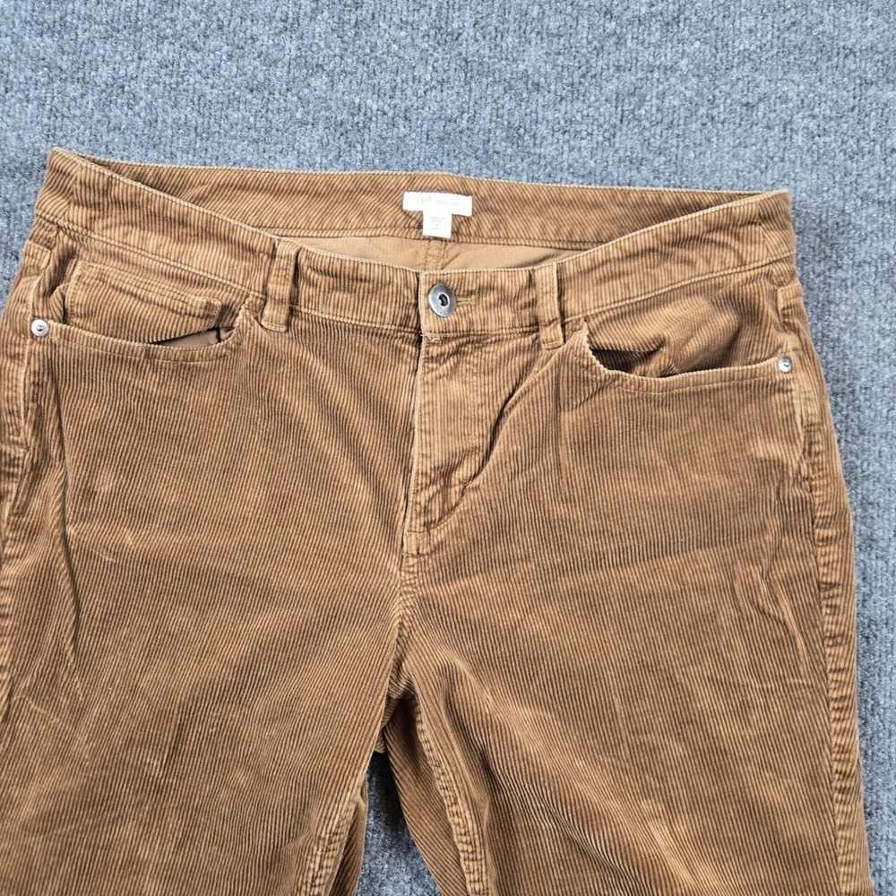 J. Jill Corduroy Pants Women 12 Petite Brown  Wide Leg Trousers - Picture 8 of 11